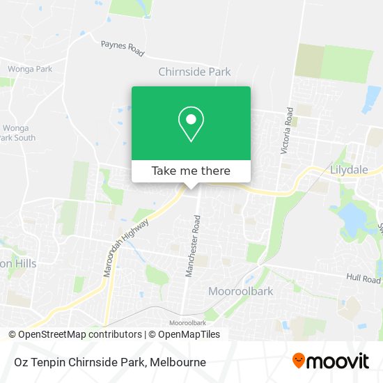 Oz Tenpin Chirnside Park map