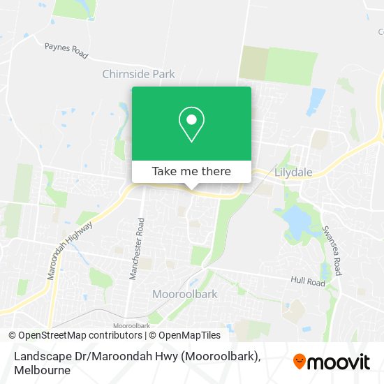 Landscape Dr / Maroondah Hwy (Mooroolbark) map