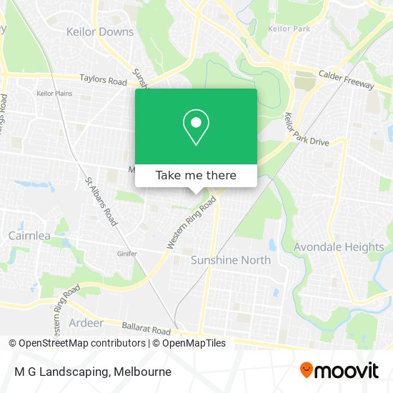 M G Landscaping map