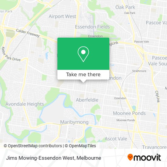 Mapa Jims Mowing-Essendon West