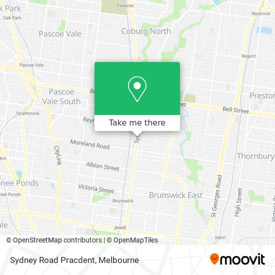 Sydney Road Pracdent map