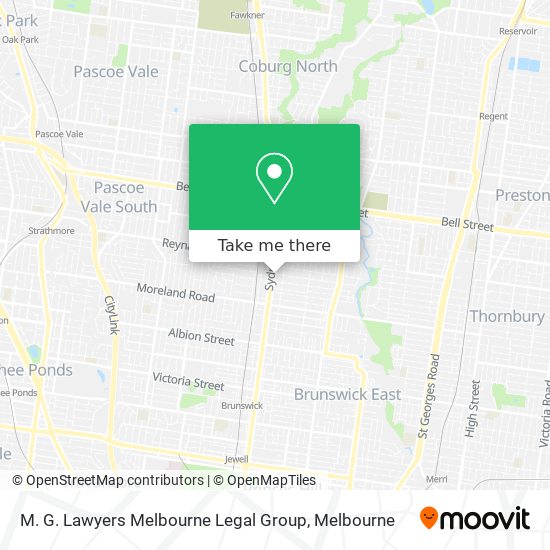 Mapa M. G. Lawyers Melbourne Legal Group