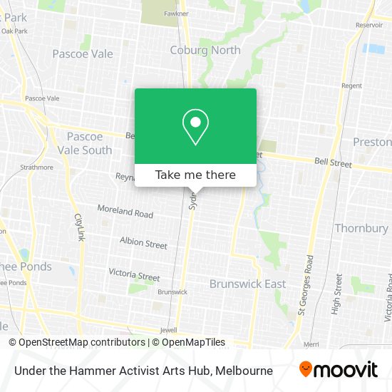 Under the Hammer Activist Arts Hub map