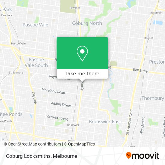 Coburg Locksmiths map