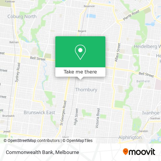 Mapa Commonwealth Bank