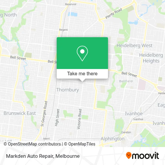 Mapa Markden Auto Repair