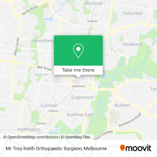 Mr Troy Keith Orthopaedic Surgeon map