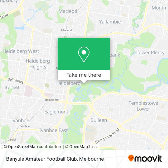 Banyule Amateur Football Club map