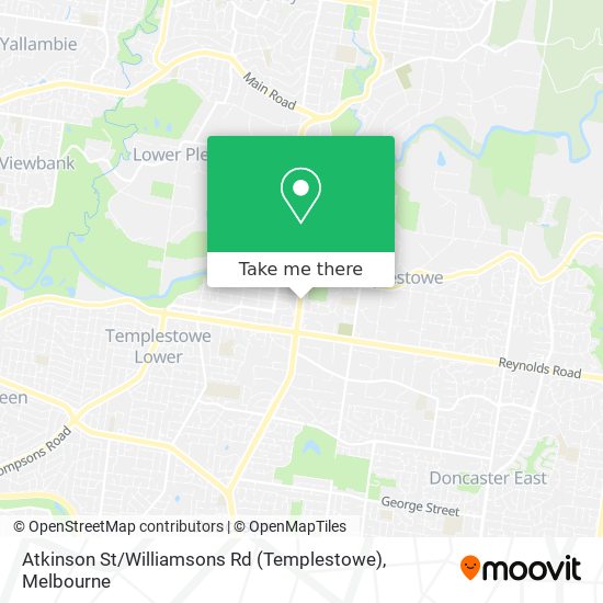 Atkinson St / Williamsons Rd (Templestowe) map