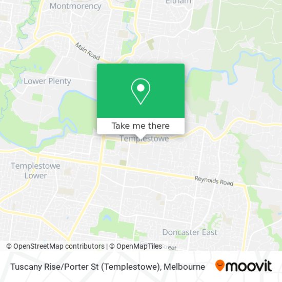 Tuscany Rise / Porter St (Templestowe) map