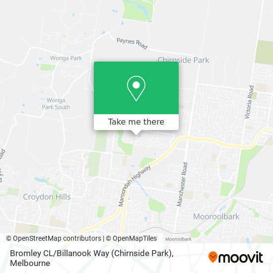 Bromley CL / Billanook Way (Chirnside Park) map