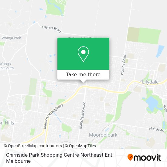 Chirnside Park Shopping Centre-Northeast Ent map