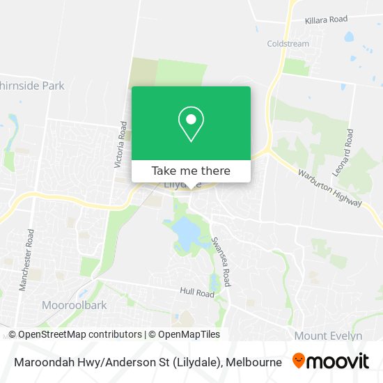 Maroondah Hwy / Anderson St (Lilydale) map