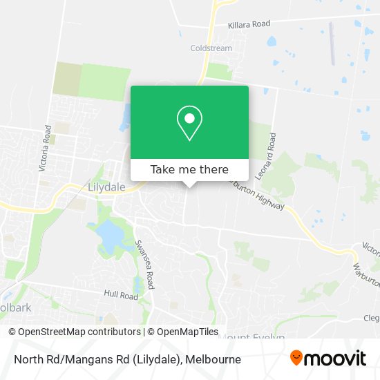 North Rd/Mangans Rd (Lilydale) map
