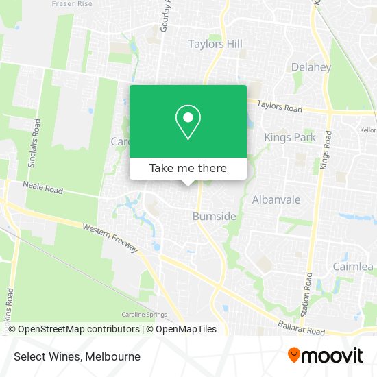 Select Wines map