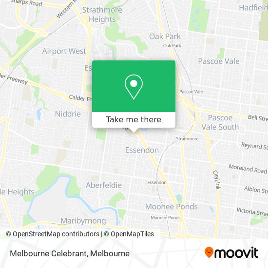 Melbourne Celebrant map