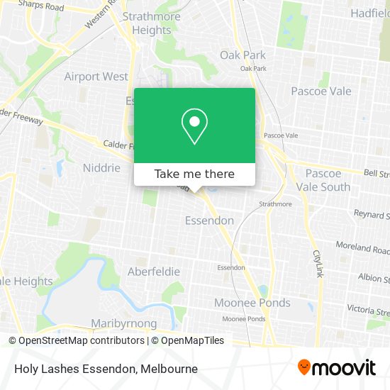 Holy Lashes Essendon map