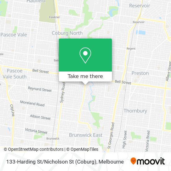 Mapa 133-Harding St / Nicholson St (Coburg)