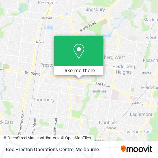 Boc Preston Operations Centre map