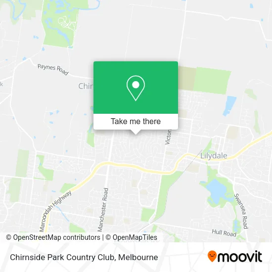 Chirnside Park Country Club map
