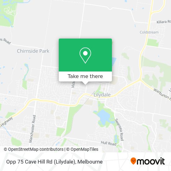 Opp 75 Cave Hill Rd (Lilydale) map