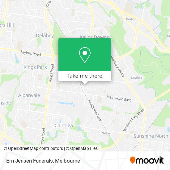 Ern Jensen Funerals map