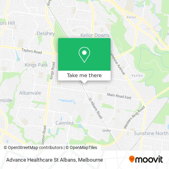 Advance Healthcare St Albans map