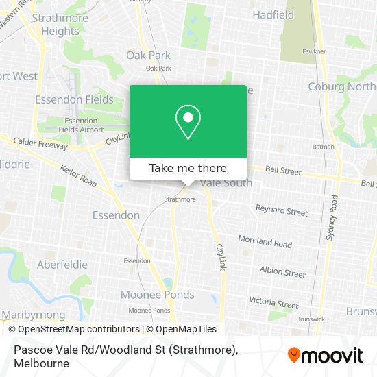 Pascoe Vale Rd / Woodland St (Strathmore) map