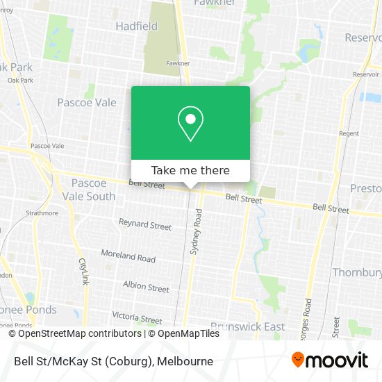 Bell St/McKay St (Coburg) map