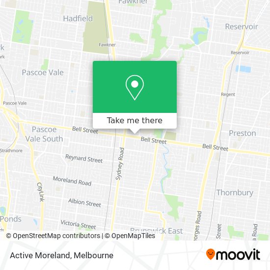 Mapa Active Moreland