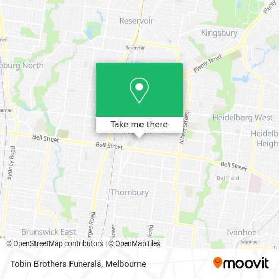 Tobin Brothers Funerals map