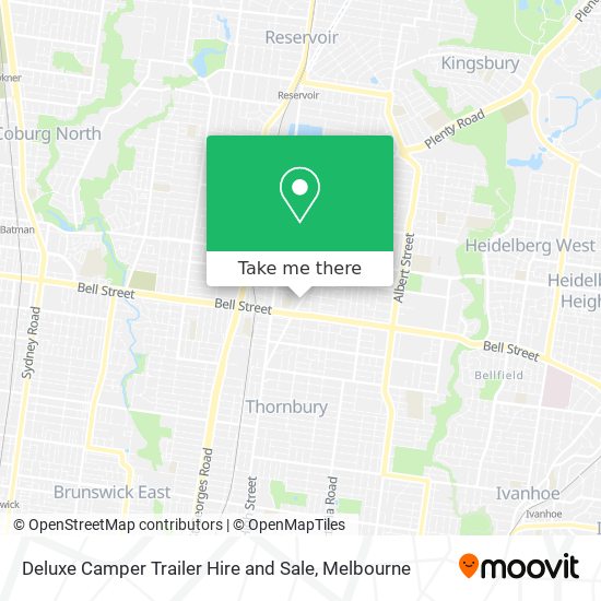 Deluxe Camper Trailer Hire and Sale map