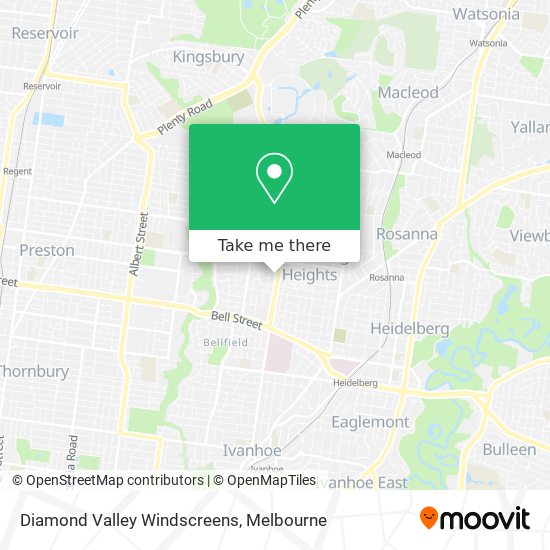 Diamond Valley Windscreens map