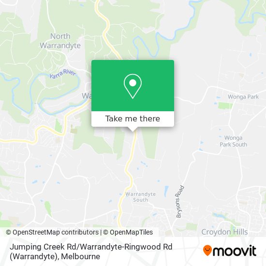 Jumping Creek Rd / Warrandyte-Ringwood Rd map