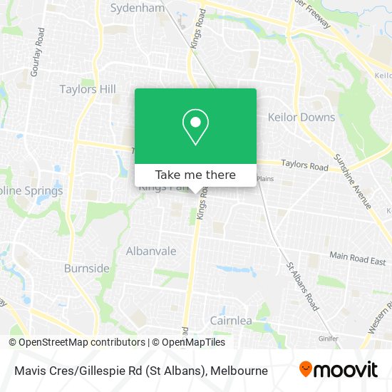 Mavis Cres / Gillespie Rd (St Albans) map