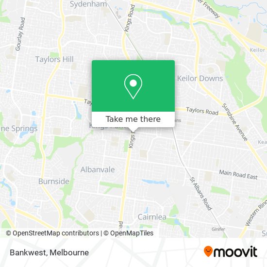 Mapa Bankwest