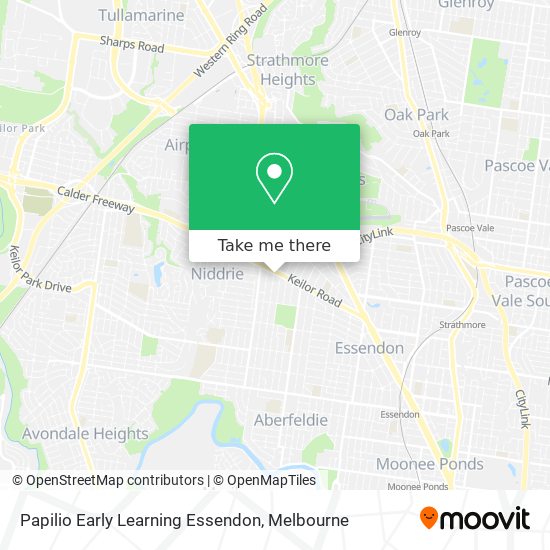 Papilio Early Learning Essendon map