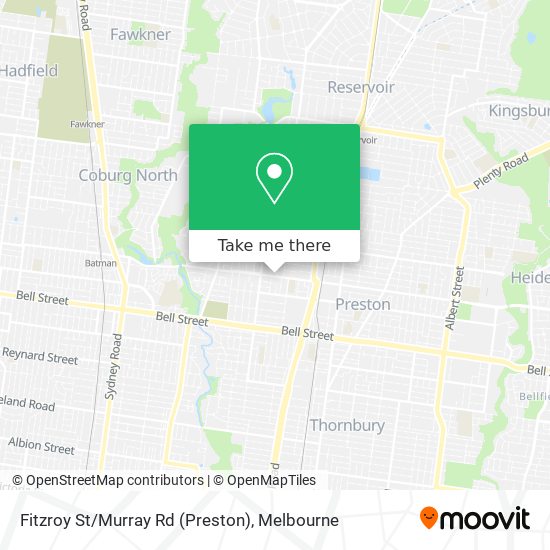 Mapa Fitzroy St/Murray Rd (Preston)