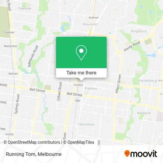 Mapa Running Tom