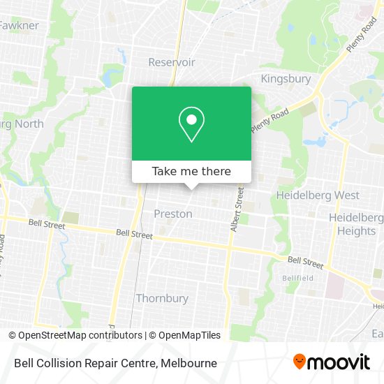 Mapa Bell Collision Repair Centre