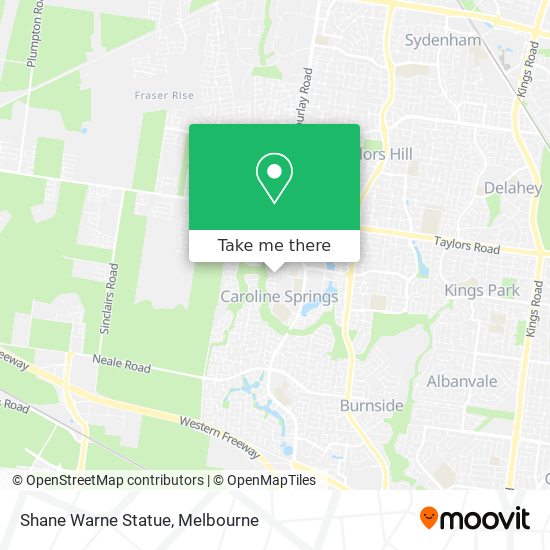 Shane Warne Statue map