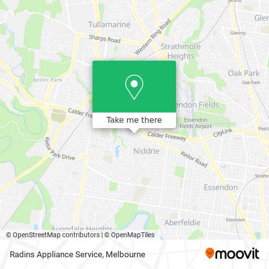 Radins Appliance Service map