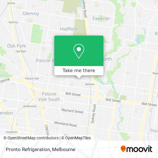 Pronto Refrigeration map