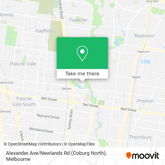 Alexander Ave / Newlands Rd (Coburg North) map