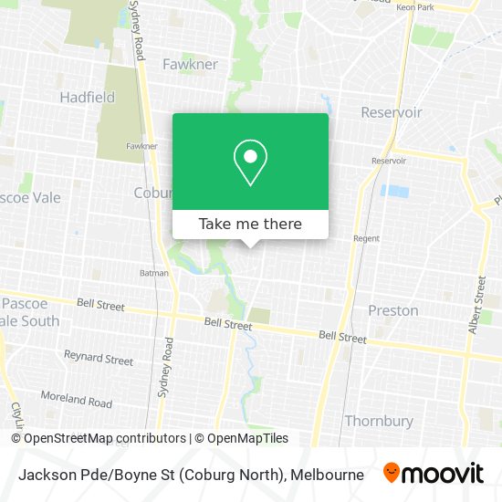 Mapa Jackson Pde / Boyne St (Coburg North)