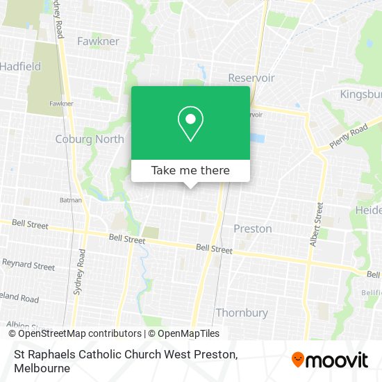 Mapa St Raphaels Catholic Church West Preston