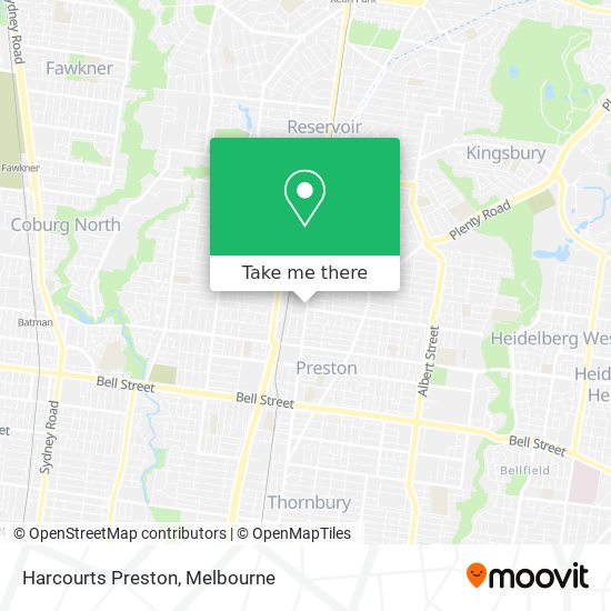 Harcourts Preston map