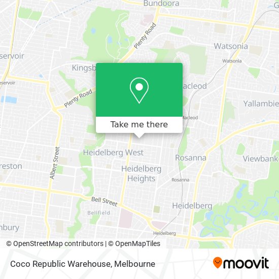 Coco Republic Warehouse map