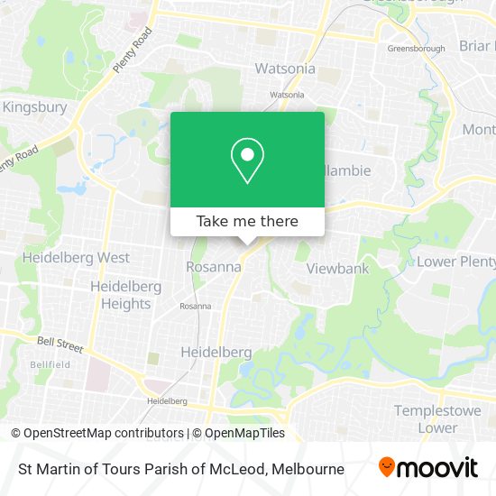 St Martin of Tours Parish of McLeod map