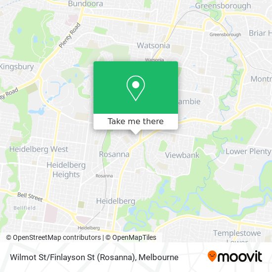 Wilmot St / Finlayson St (Rosanna) map